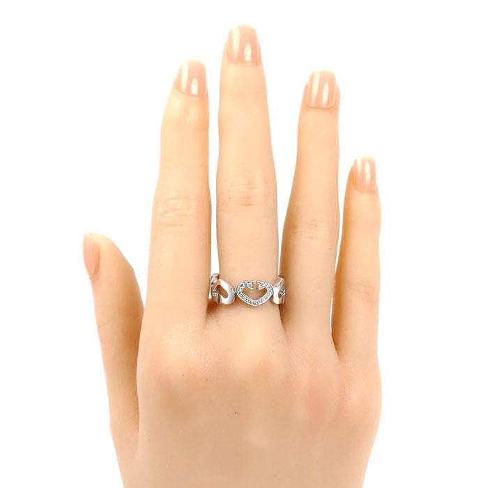 Cartier（カルティエ） K18WG ホワイトゴールド Cハート リング・指輪