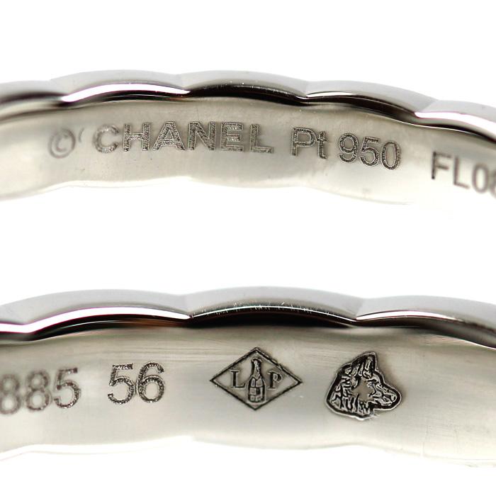 【美品】シャネル リング ココクラッシュ プラチナ 新品仕上げ 15号 CHANEL（シャネル） Pt950プラチナ ココクラッシュ リング・指輪 15号