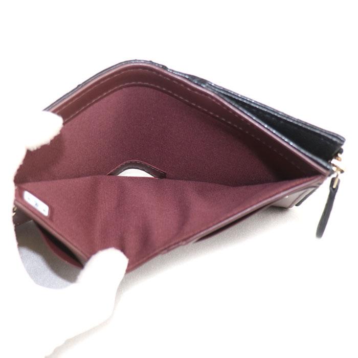 CHANEL シャネル マトラッセ スモールウォレット 二つ折り財布 ブラック AP3388 レディース【中古】【美品】 CHANEL（シャネル） マトラッセ スモールウォレット 二つ折り財布