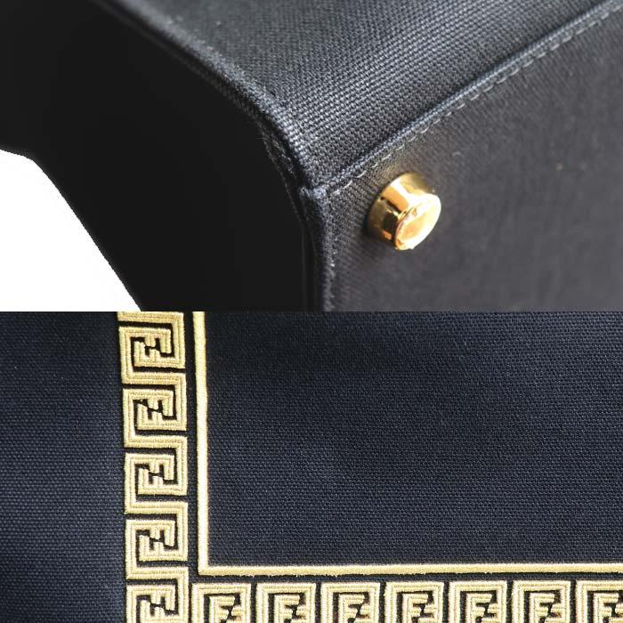 VERSACE ヴェルサーチ ×FENDI フェンダーチェ 2Wayショルダーバッグ ブラック ゴールド 7VA558 AJIA F0FQV ユニセックス【中古】 VERSACE ヴェルサーチ ×FENDI フェンダーチェ 2Wayショルダーバッグ