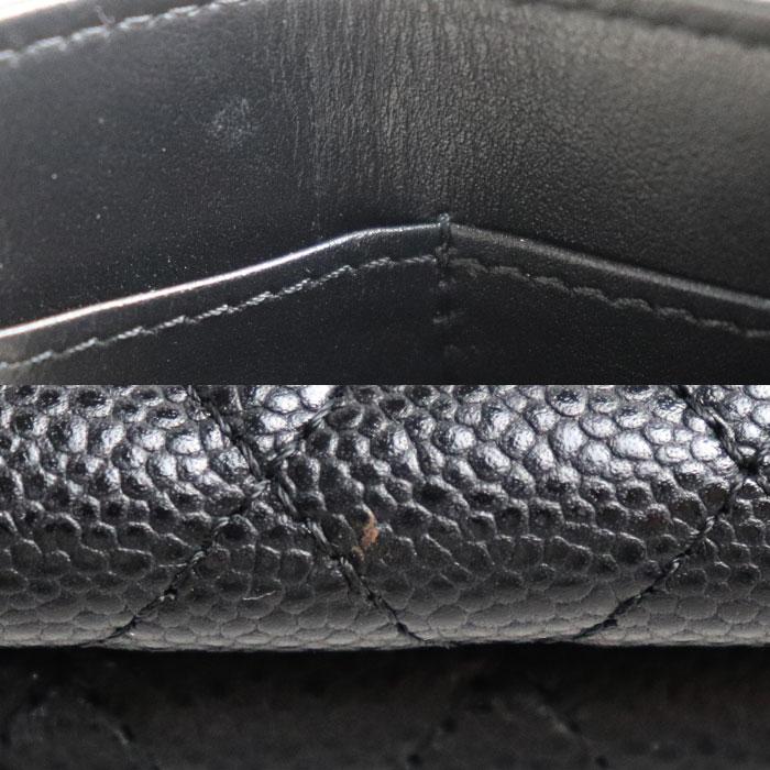 CHANEL シャネル ボーイシャネル マトラッセ 三つ折り財布 ブラック A84432 レディース 中古の画像
