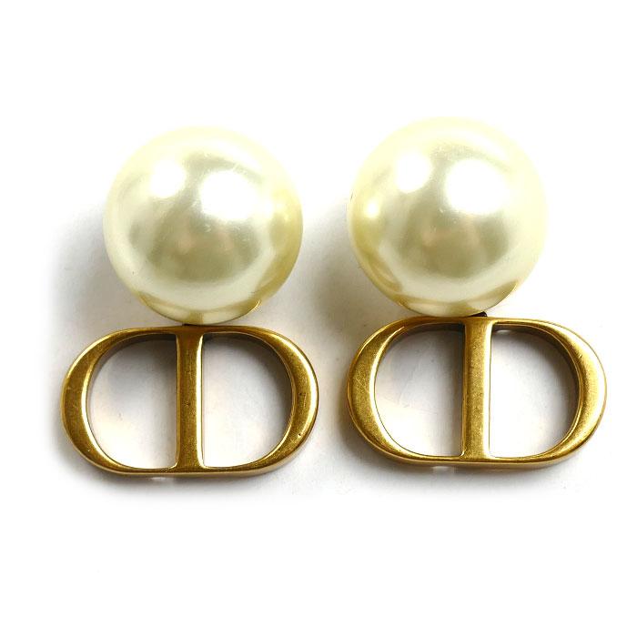 Dior ディオール メタル レジンパール トライバル ピアス