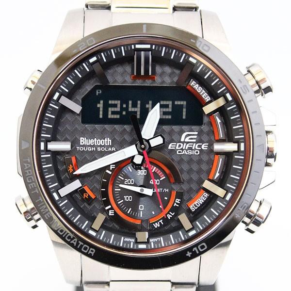 カシオ CASIO エディフィス EDIFICE エディフィススマートフォンリンクシリーズ タフソーラー 腕時計 ECB-800DB-1AJF MT1617 中古｜koera