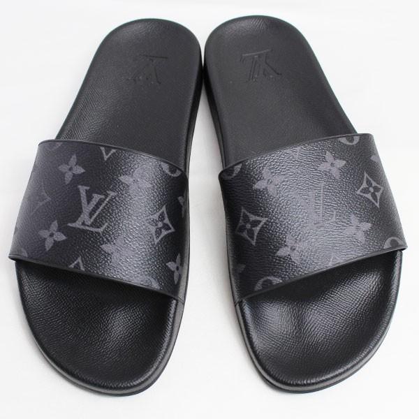 Lv Lv ルイヴィトン Louis Vuitton サンダル メンズ 男性靴 ウォーターフロント ラインミュール 1a3pru ブラック 7 約26cm 未使用 買取品 質屋出店 Mb31 329 1 古恵良販売 通販 Yahoo ショッピング
