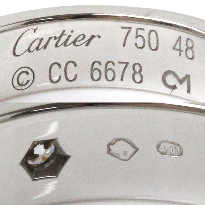 CARTIER カルティエ K18WG ホワイトゴールド ミニラブ 1Pダイヤ リング・指輪 B4050548 ダイヤモンド 8号 48 4.3g レディース 中古 美品｜koera｜05