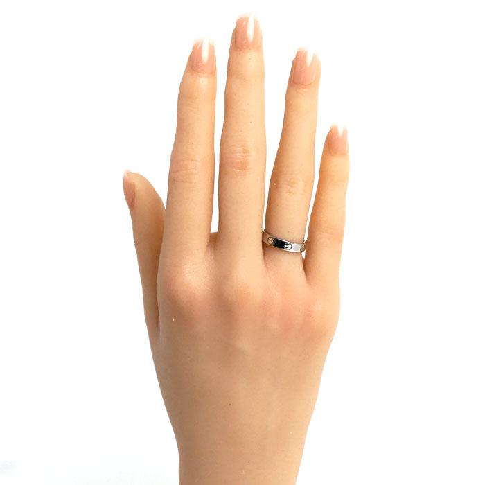 CARTIER カルティエ K18WG ホワイトゴールド ミニラブ リング・指輪 