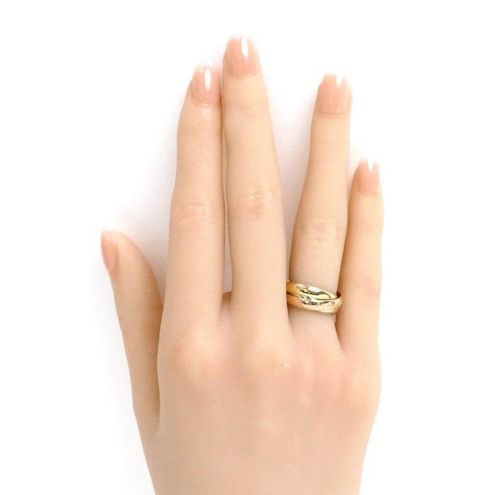 【カルティエ/Cartier】 トリニティリング 9号 K18YG/WG/PG Cartier（カルティエ） トリニティ スリーカラーゴールド K18YG K18WG