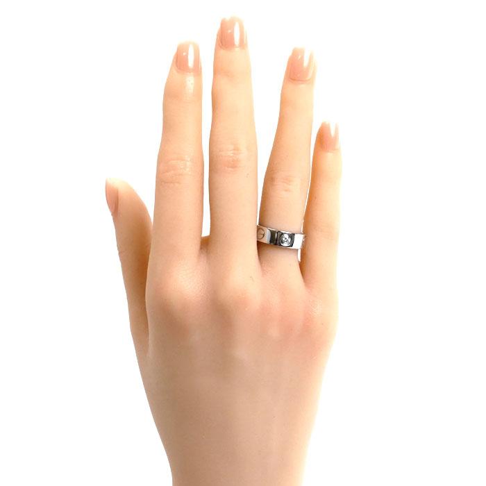 Cartier（カルティエ） K18WG ラブリング ハーフダイヤ リング・指輪 