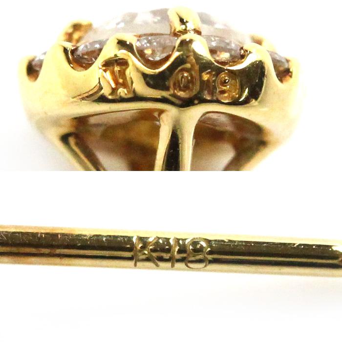 Vendome Aoyama ヴァンドーム青山 K18YG ダイヤモンド グレース ピアス