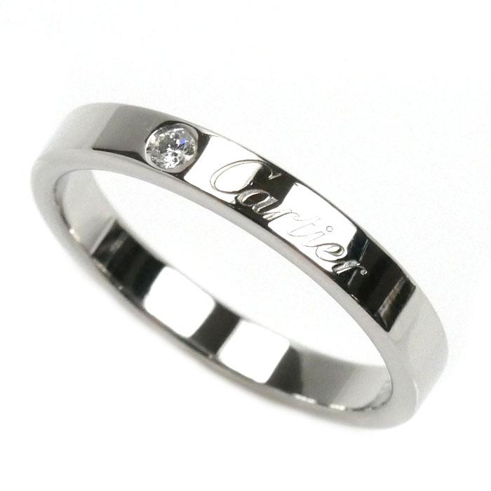 カルティエ リング/1Ｐダイヤモンドt950 プラチナ 【中古】 カルティエ リング/1Pダイヤモンドt950 プラチナ 【中古】 値下げしま