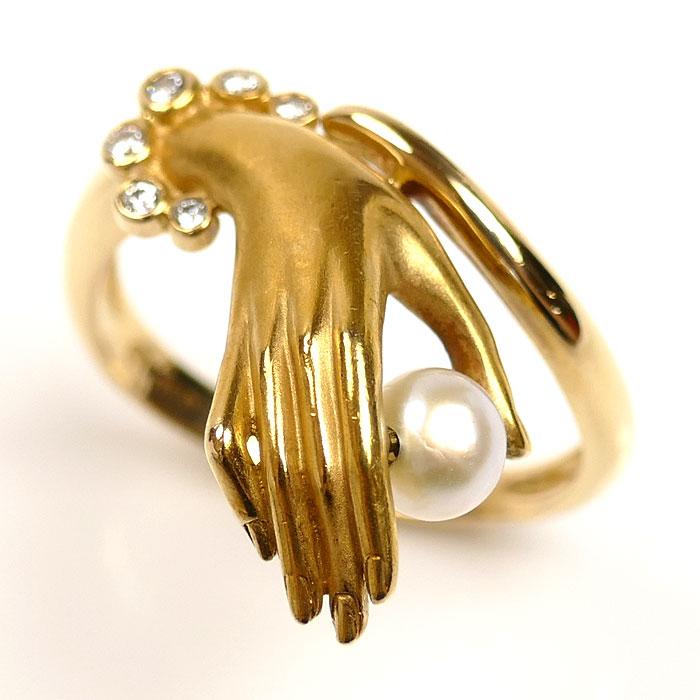 Carrera y カレライカレラ K18YG イエローゴールド パール ダイヤ  