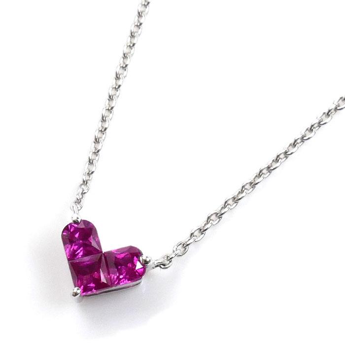 スタージュエリー ミステリアスハート ネックレス K18 ホワイトゴールド