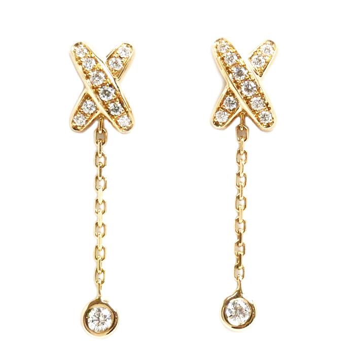 CHAUMET（ショーメ） K18PG ピンクゴールド ミニ リアン ピアス 082226