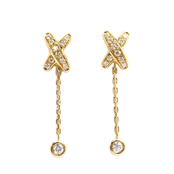 CHAUMET（ショーメ） K18PG ピンクゴールド ミニ リアン ピアス 082226