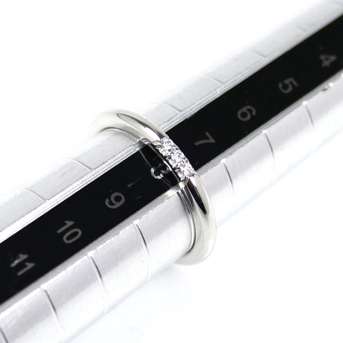 TIFFANY&Co. ティファニー Pt950プラチナ クラシック 3P ダイヤ バンド 