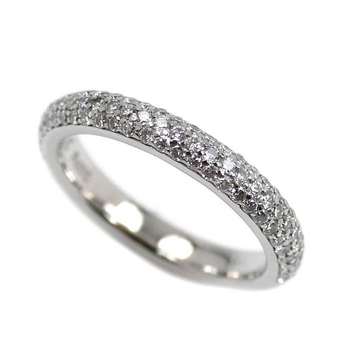 4℃ ヨンドシー Pt950プラチナ ハーフエタニティ ダイヤ リング・指輪