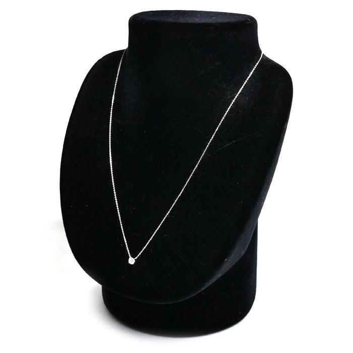 4℃ ヨンドシー Pt850プラチナ ネックレス ダイヤモンド0.239ct 1.9g