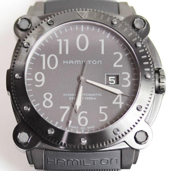 Hamilton ハミルトン KHAKI カーキBELOWZERO ビロウゼロ メンズ腕時計黒文字盤 50mm H785850 H78585333自動巻き 中古 あすつく MT2307｜koera