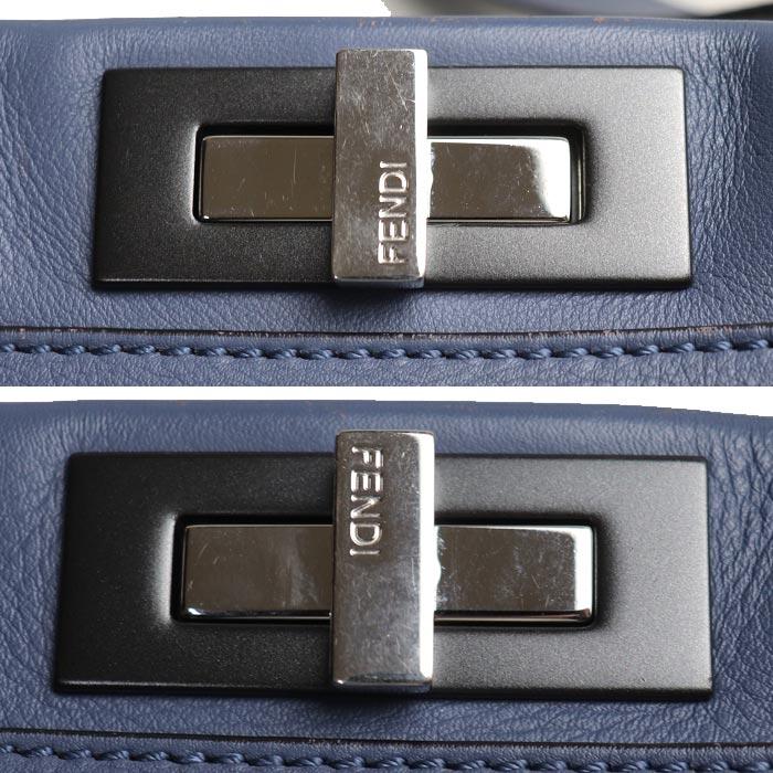 【極美品】フェンディ ピーカブー パイソン 2way 8BN290 ネイビー FENDI（フェンディ） 【超美品】フェンディ ピーカブー レギュラー