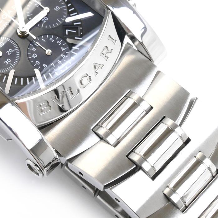 ブルガリ アショーマ AA44S メンズ 自動巻き式 腕時計 ブルガリ アショーマ AA44S ブルーグレー メンズ 時計 【中古