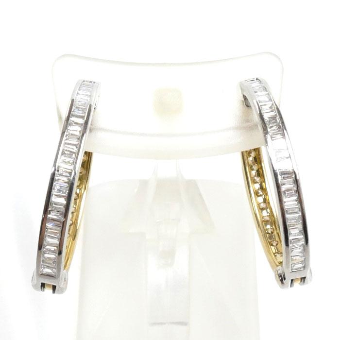 GSTV ピアリング k18 イヤリング　ゴールド　プラチナ プラチナ/K18イエローゴールド ピアリング（リバーシブル） | 高品質