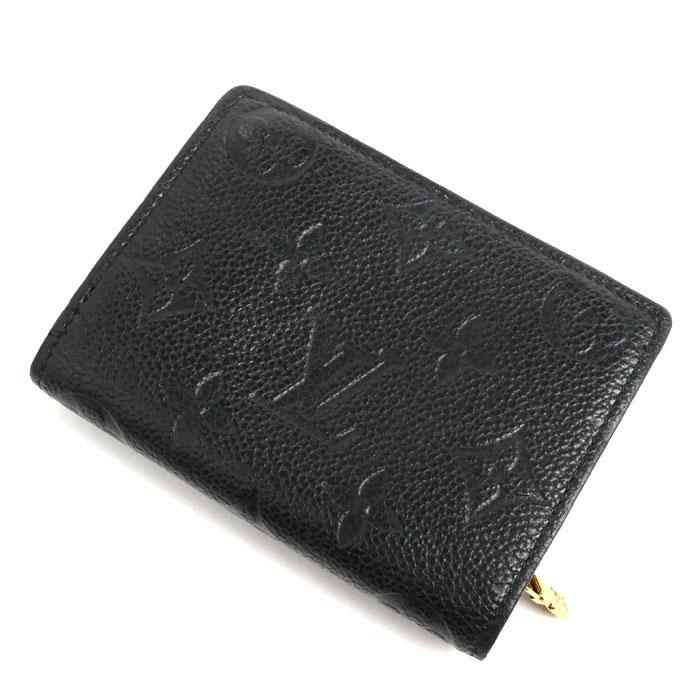 美品 ルイヴィトン ポルトフォイユ クレア 折財布 ブラック LOUIS VUITTON（ルイ・ヴィトン） ポルトフォイユ・クレア 二つ折り