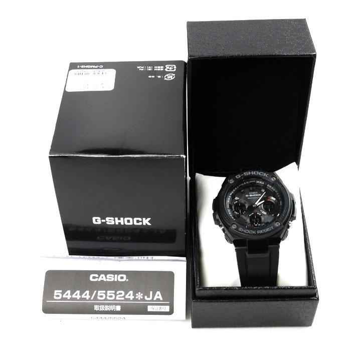CASIO カシオ G-SHOCK G-STEEL 電波 腕時計 ソーラー ブラック GST 