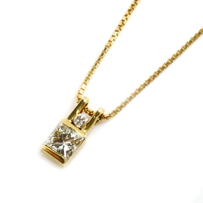 K18YG イエローゴールド ネックレス ベネチアン ダイヤモンド0.23ct  