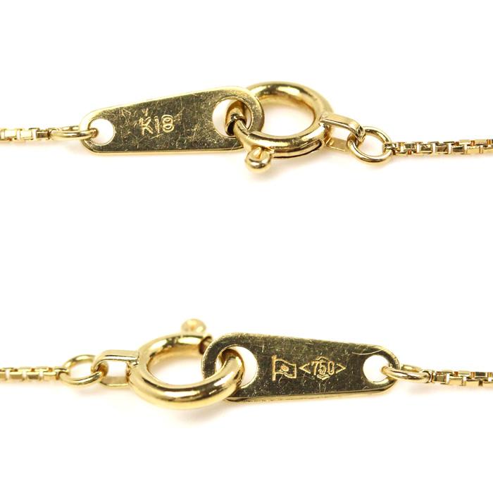 K18YG イエローゴールド ネックレス ベネチアン ダイヤモンド0.23ct  
