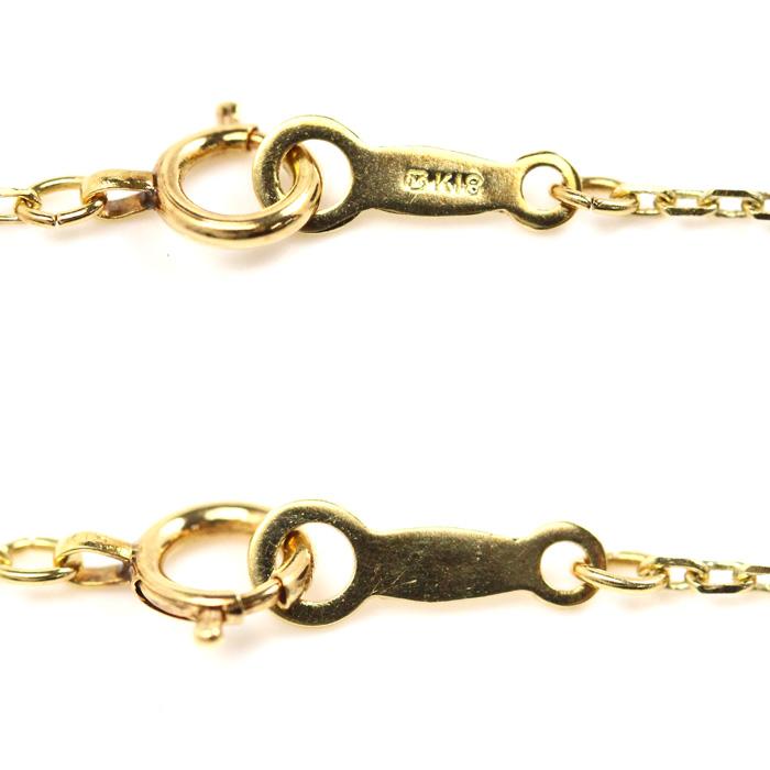 MIKIMOTO ミキモト K18YG イエローゴールド ネックレス 小豆 1.8g 43cm 