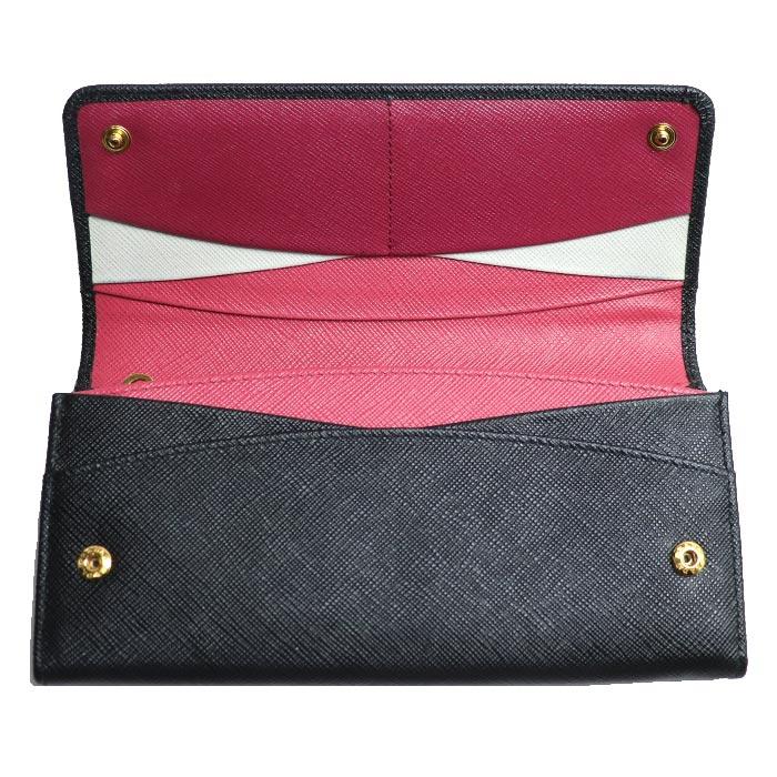 PRADA（プラダ） サフィアーノレザー 長財布 ブラック マルチ 1MH132