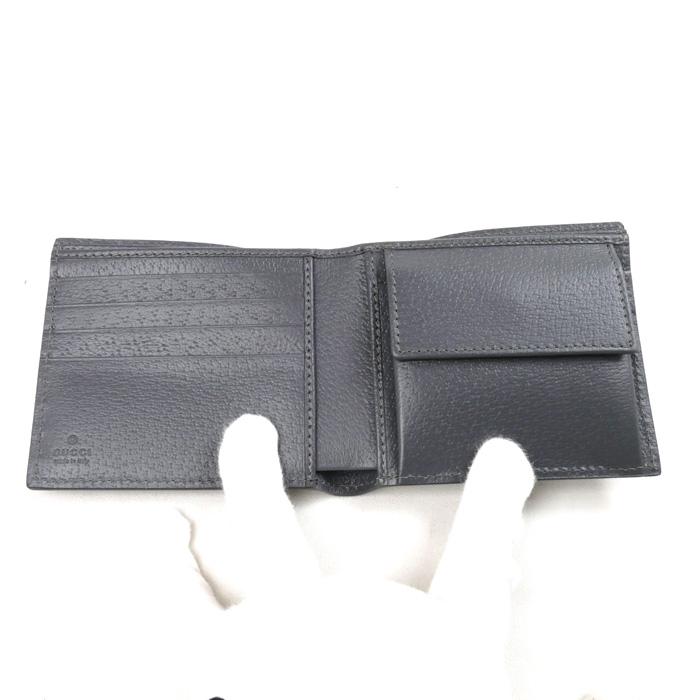 GUCCI グッチ GG コインウォレット グレー インテリア 二つ折り財布  