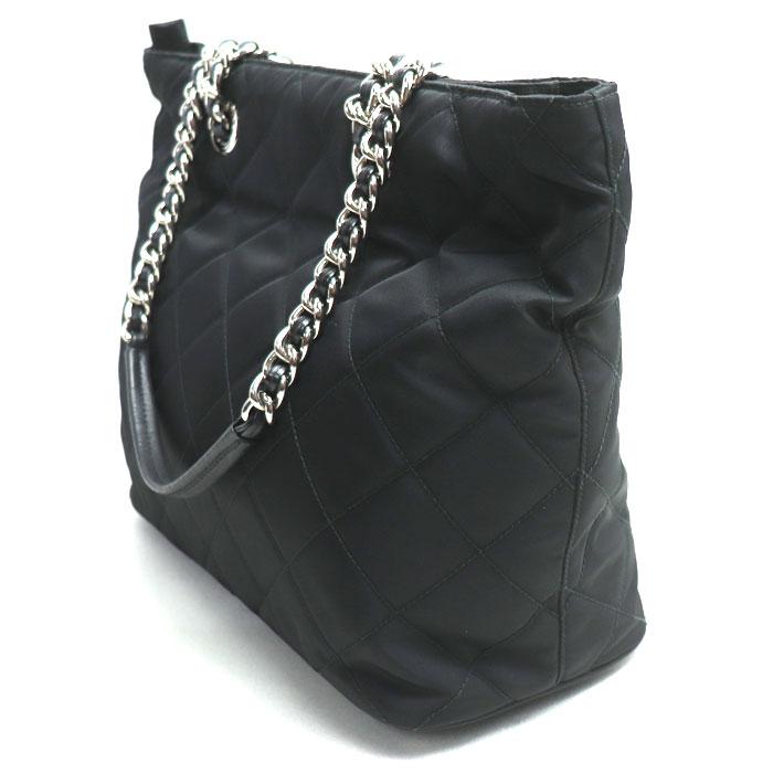 PRADA キルティング チェーン トートバッグ ブラック PRADA（プラダ） キルティング チェーントート トートバッグ ブラック