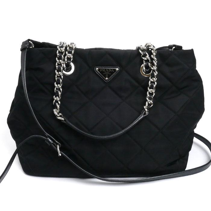 PRADA プラダ インプントゥ 2Wayショルダーバッグ ブラック 1BG740