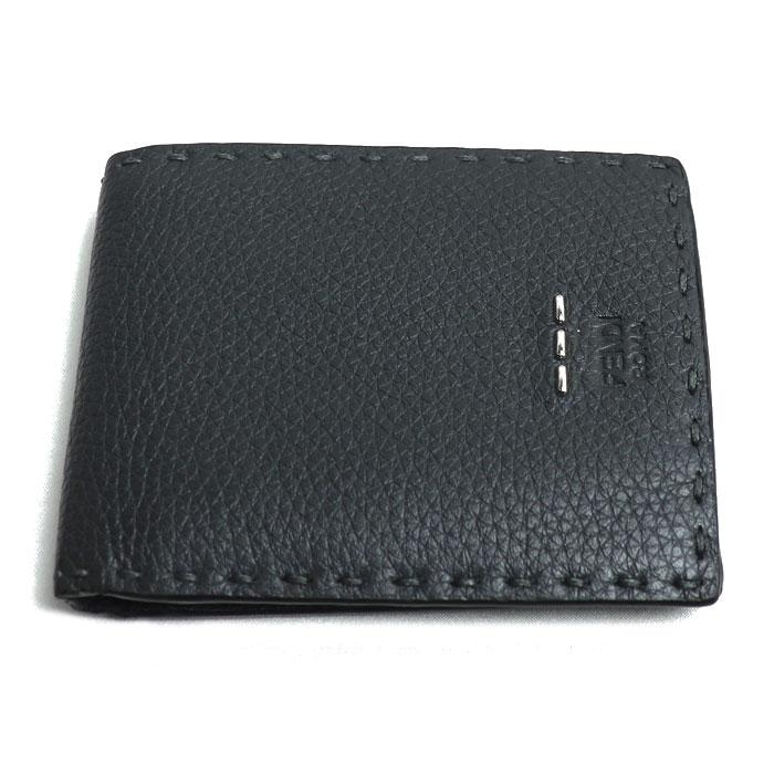 FENDI（フェンディ） セレリア 二つ折り財布 グレー 7M0194 O72 F0L6B