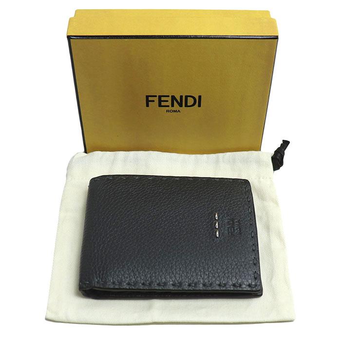 FENDI（フェンディ） セレリア 二つ折り財布 グレー 7M0194 O72 F0L6B