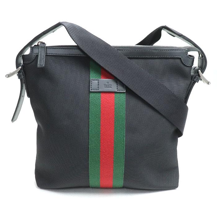 GUCCI（グッチ） ウェブ シェリーライン ショルダーバッグ ブラック