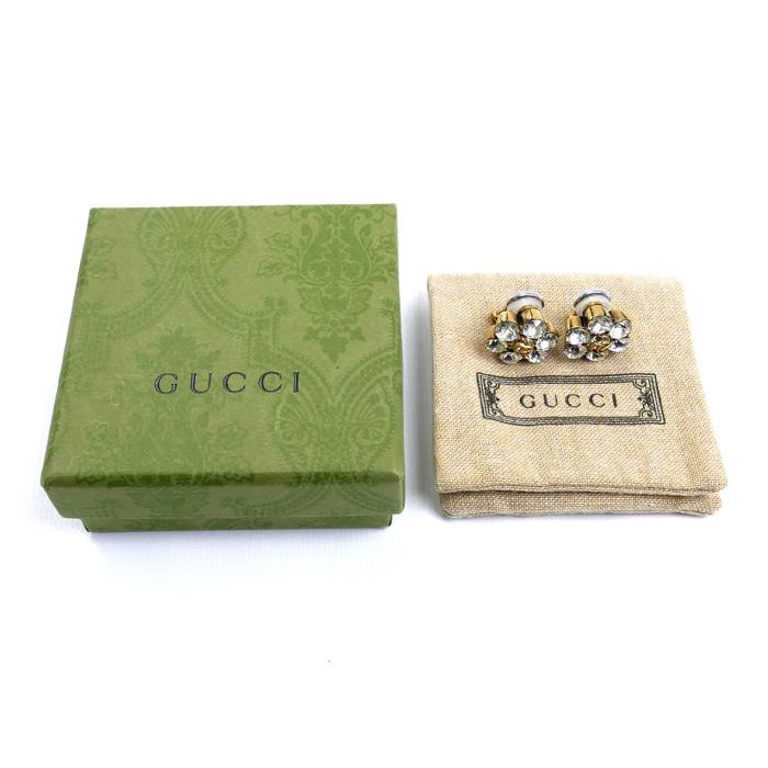 【GUCCI】クリスタル ダブルG イヤリング GUCCI☆クリスタル ダブルG イヤリング / ピアス☆すぐ届く