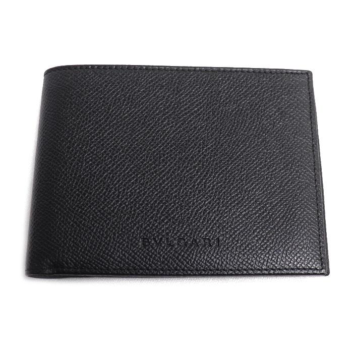 BVLGARI（ブルガリ） HIPSTER LARGE 2 FOLDS 二つ折り財布 ブラック
