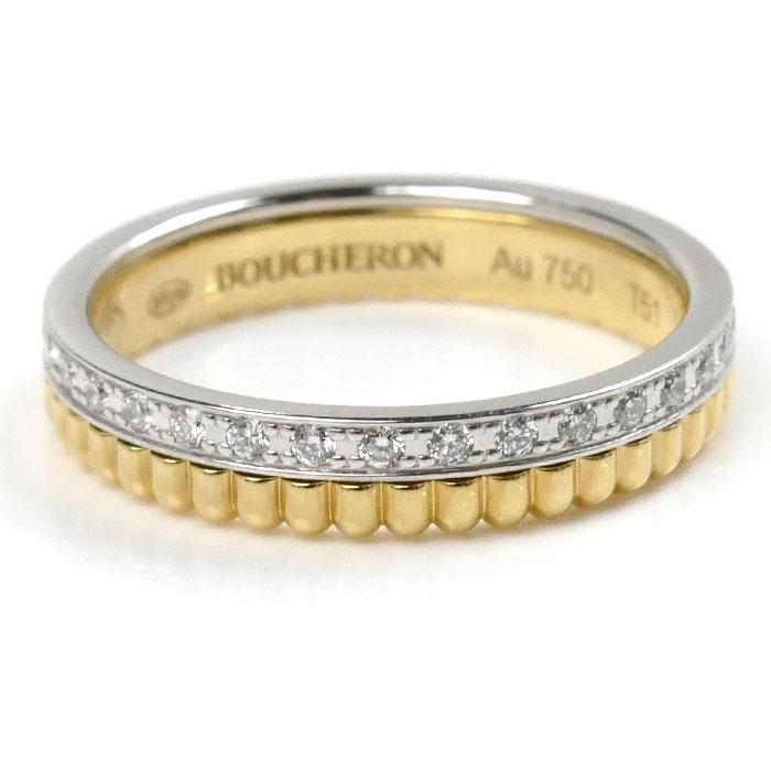 BOUCHERON ブシュロン キャトル ラディアント リングK18YG 美品 BOUCHERON（ブシュロン） K18YG/WG キャトルラディアント ハーフ