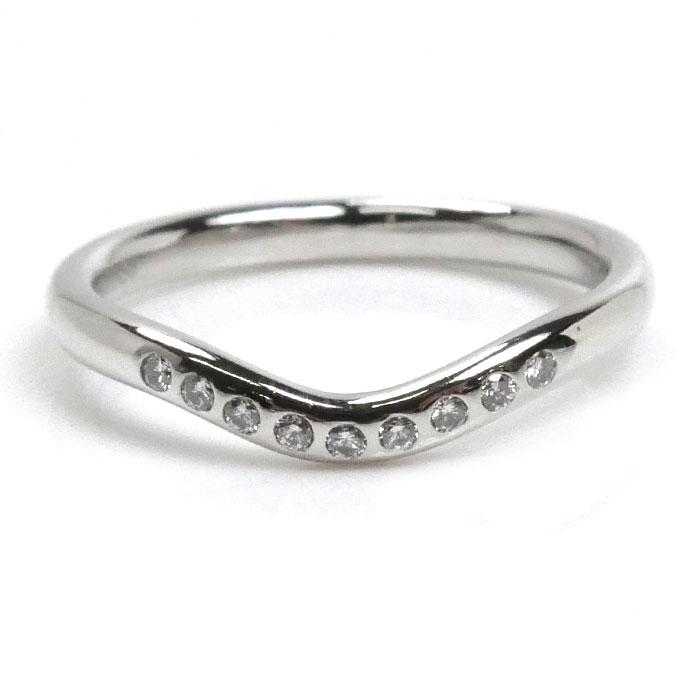 TIFFANY&Co.（ティファニー） Pt950プラチナ カーブドバンド 9P