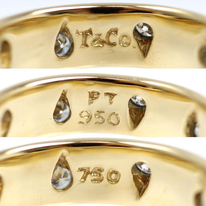 ティファニードッツリング k18イエローゴールド、プラチナ950、ダイヤ #50 TIFFANY&Co.（ティファニー） K18YG イエローゴールド Pt950プラチナ