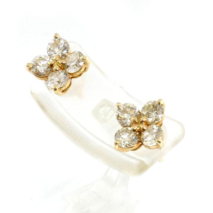 TASAKI タサキ K18YG イエローゴールド ピアス ダイヤモンド0.64ct