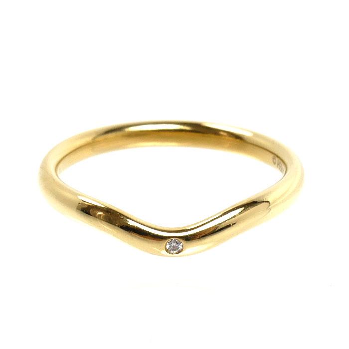 TIFFANY&Co.（ティファニー） K18YG イエローゴールド カーブドバンド