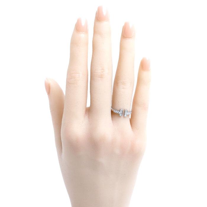 TIFFANY&Co.（ティファニー） K18WG ホワイトゴールド Tワイヤー