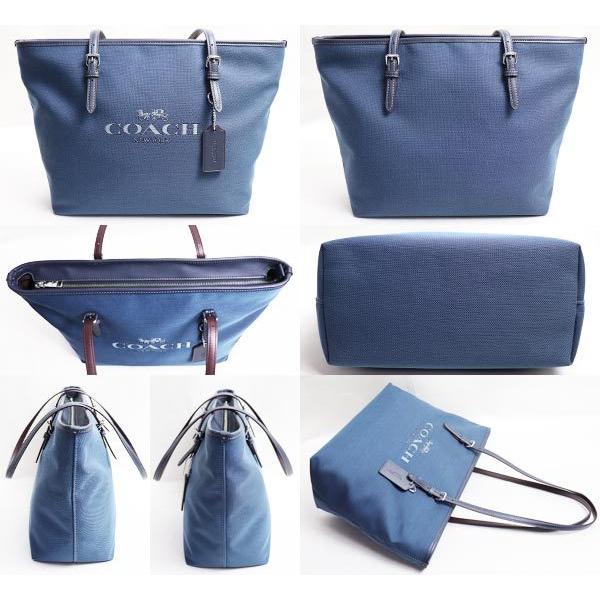 高評価の贈り物 コーチ 【新品】COACH ジップ デニム シルバー トートバッグ - トートバッグ