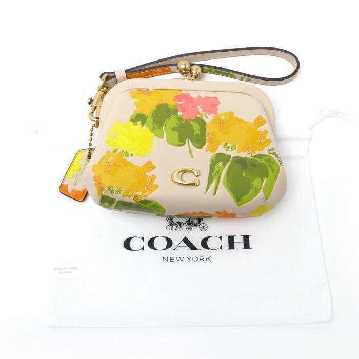 COACH ケース　CC485 フローラルプリント　キスロック COACH（コーチ） フローラル プリント キスロック コインケース