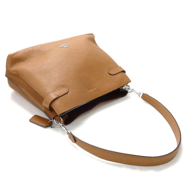 COACH（コーチ） レザー ハンナ 2Wayショルダーバッグ ライトサドル 