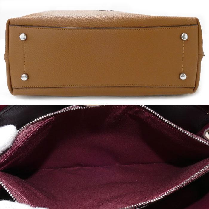 COACH（コーチ） レザー ハンナ 2Wayショルダーバッグ ライトサドル 