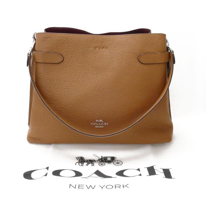 COACH コーチ レザー ハンナ  2Wayショルダーバッグ ライトサドル CH194 SV/QD アウトレット レディース 未使用 買取品｜koera｜06